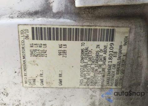 2010 Nissan Altima 2.5 S from USA, damaged, VIN 1N4AL2AP8AC180109